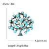 Turquoise Blue Brooches for Women Unisex Tibetan Style Pins Star Rhinestone Office Party Friend Gifts Jewelry Accessories - Image 34