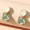 Asymmetric Blue Square Drop Earrings For Women Rhinestone Water Ripple Charms Pendant Earrings Designed Jewelry Gifts - Image 9