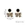 Round Bow Drop Earrings for Women Black Enamel Oil Imitation Pearl Crystal Dangle Earrings Cute Sweet Party Jewelry Gift - Image 6