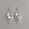 Bohemian White Shell Long Tassel Pendant Earrings For Women Metal Teardrop Geometric Earrings Jewelry Accessories - Image 8