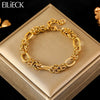 316L Stainless Steel Twisted Bracelet Bangles For Women Gold Plated Wrist Chain Jewelry Gift Party - Image 1