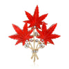Rhinestone Double Maple Leaf Brooches for Women Unisex Plant Pins Casual Party Accessories Gifts Friends - Image 6