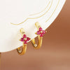 6/8/10mm Stainless Steel Zircon Flower Hoop Earring Small Gold Color Circle Hoops Huggie Piercing Earring Jewelry - Image 28