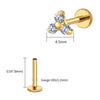 Titanium 16G Triple CZ Cartilage Helix Earring Trinity CZ Tragus Stud Conch Earlobe Lip Piercing Jewelry - Image 8