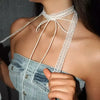 Y2k Bowknot Choker Necklace for Women Sexy Black White Lace Short Clavicle Chain Gothic Aesthetic Jewelry - Image 1