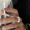 Silver Tellipse Geometry Sanding Simple Rings For Women Couple Engagement Jewelry Accessories Jewellery - Image 3