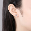 Infinity and Heart Stud Piercing Earrings with Crystal Accents - Image 4