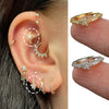 Rook Piercing Star Hoop Earring Conch Helix Tragus Lobe Ear Cartilage Piercing Jewelry Zircon 1PC Ear Ring for Women Gift - Image 1