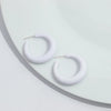 Korean Frosted Acrylic C-Shape Hoop Earrings for Women Resin Geometric Candy Color Circle Earrings Jewelry Gifts - Image 8