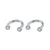2Pcs 6/8/10mm Stainless Steel Zircon Piercings Earrings Horseshoe Ring Piercing Nose Ear Belly Rings Body Jewelry For Women/Men - Image 10