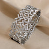 316L Stainless Steel Leaves Wide Chunky Bangles Bracelets for Women Unique Design Wrist Bracelet Jewelry - Image 5