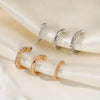 Korean Design Stainless Steel Clip Earrings No Piercing Gold Color Ear Bone Clips Simple Shiny Ear Cuffs for Women Jewelry - Image 5