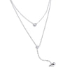 Thin Stainless Steel Double-Layer CZ Zirconia Chain Dainty Pendant Necklace for Women Delicate Jewelry - Image 7