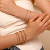 La. Muses Paper Clip Splicing Cross Buckle Stainless Steel Women's Bracelet Daily Jewelry Gift - Image 3