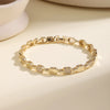 Elegant Minimalist Inlaid Cubic Zirconia Rectangle Oval Link Chain Bracelets For Women Wedding Party Daily Jewelry - Image 7