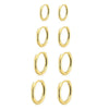 Four-Pair Stainless Steel Circle Hoop Earring Set in Gold-Tone or Silver-Tone - Image 6