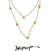 Stainless Steel Double Layer Star Zircon Chain Necklace Summer Collarbone Chain Jewellery Jewelry - Image 1