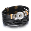 18mm Snap Button Jewelry Bracelets Braided Black Leather Snap Bracelet Fit Snaps Jewelry Magnet Buckle Tan Leather Bracelets - Image 25