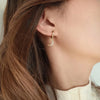 Minimalist Crystal Zirconia Stars Moon Huggie Hoop Earrings For Women Stainless Steel Circle Earrings Punk Rock Jewelry - Image 2