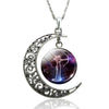 12 Constellation Necklace Zodiac Signs Cabochon Glass Crescent Moon Pendant Clavicle chain Necklace Birthday Gifts for Women - Image 25