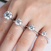 Silver Simple Engagement Wedding Rings for Women Cubic Zirconia Ring Bridal Jewelry Gift - Image 11