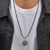 Sun Pendant Necklace for Men Boys, Stainless Steel Sunburst Sunflower Charm Solar Pendant Necklace Elegant Jewelry Gifts - Image 3