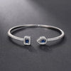 Green/White/Blue Cubic Zirconia Cuff Bracelet Bangle for Women Good Quality Female Hand Jewelry - Image 10