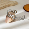Interlocking Link Bracelet in Stainless Steel with Gold Tone or Silver Tone - Image 3
