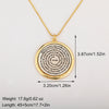 Round Cross Pendant Necklace For Women Men Christian Bible Runes Copper Jewelry Accessories Daily Party Gifts - Image 2