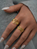 Stainless Steel Spiral Adjustable Open Rings for Women Gold Plated Ladies Jewelry For Vacation Etc - Image 2