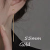 Dangle Earrings For Women Geometric Ball Long Tassel Chain Drop Silver Color Earring Minimalism Ear Line Kpop Jewelry - Image 8
