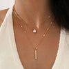 Multi-layer Necklace For Women Simple Crystal Water Drop Pendant Gold Silver Color Chain Choker Jewelry - Image 1