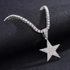 Sparkling Inlaid Zirconia Star Pendant Necklace Ladies Engagement Party Jewelry Gifts - Image 1