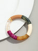 Chunky Acrylic Tube Bead Bangle with Multicolor Options - Image 13