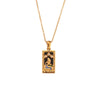 316L Stainless Steel Coloeful Tarot Necklace Zircon Star Moon Sun Lovers Magiclan Knight Empress Necklace For Women - Image 7