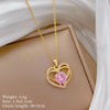 Heart Stainless Steel Zirconia Necklaces For Women Girls Love Gold Color Metal Necklace Party Birthday Daily Jewelry - Image 20