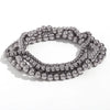 Gold Plated Silver Color Elastic Beads Bracelets Bangles For Woman Stainless Steel Beaded Chain Bracelet - Image 9