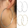 Large Thin Hoop Earrings in Stainless Steel 30mm to 100mm - Image 12