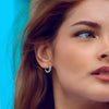 Colorful Cubic Zirconia Huggie Hoop Earrings in Flower Butterfly and Clover Designs - Image 37
