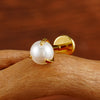 Titanium 16G White Pearl Stud Earring Tragus Helix Cartilage Conch Earring Nose Stud Labret Ring Piercing - Image 5