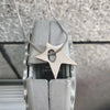 Stainless Steel Hollow Star Pendant Necklace with Irregular Cutout Design - Image 6