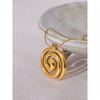 Stainless Steel Round Circle Pendant Necklace Pvd Plated Statement Neck Jewelry - Image 5