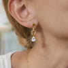 Asymmetric Water Drop Zircon Earrings For Women Gold Plated Stainless Steel Thick Chain Earrings Jewelry - Image 2