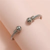 Titanium Steel Charm Ball Open Cuff Bangle For Women No Fade Color Wire Rope Bracelet Female Wrist Ornament Jewelry Gift - Image 4