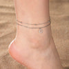 Stainless Steel Anklets for Women Sun Flower Leaves Moon Star Foot Bracelet Jewelry Summer Beach Accessories - Image 2