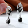 Female Blue Rainbow Stone Earring Silver Color Clip Earrings For Women Charm Crystal Zircon Wedding Jewelry - Image 21