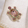 Cute Women Kids Turtle Transparent Rhinestone Brooches Pins Classic Shiny Boutique Decoration Animal Badges Corsage - Image 1