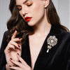 Gold Colour Rhinestone Crystal Flower Brooches For Women Drop Pearl Brooch Pins Wedding Bridal Party Charm Jewelry Gifts - Image 2