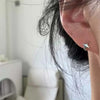 Silver Color Four Pointed Star Hoop Earrings For Women Simple Metal Cross Star Piercing Earrings Aesthetic Jewelry Gift - Image 3