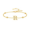 Silver Zircon Gold 26 Letter Bracelets For Woman Simple Jewelry Wedding Party GiftS Jewelry A - Image 31